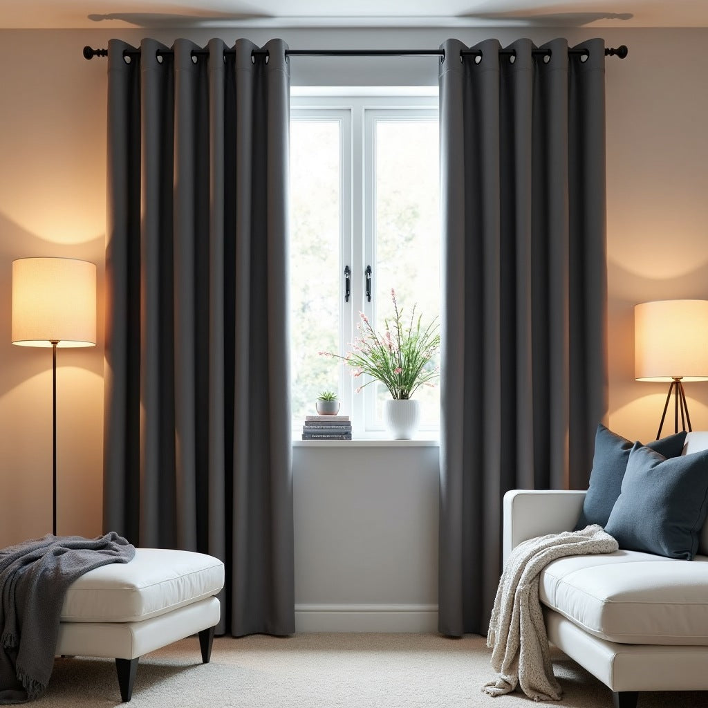 Coastal Cabana Australia 2x Blackout Curtains Eyelet, Pair, 100% Blockout, Bedroom