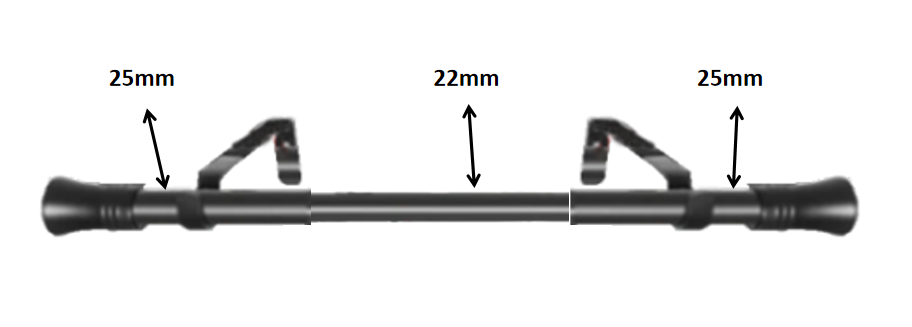 Curtain Rod Set Extendable Single and Double Rod 3.0M Black