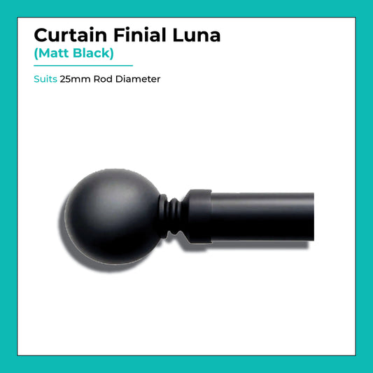 Curtain Rod Set Extendable Double Rod to 3.0M - Black