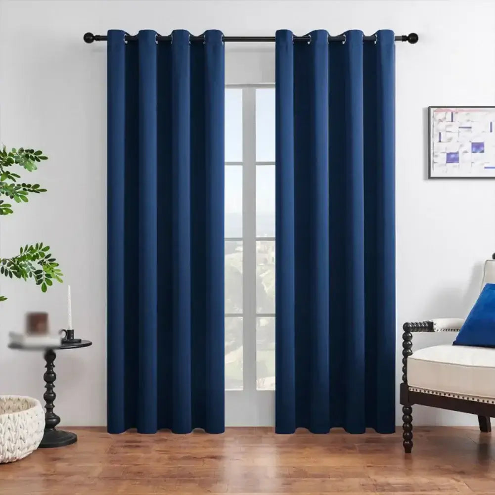 Coastal Cabana Australia 2x Blackout Curtains Eyelet, Pair, 100% Blockout, Bedroom