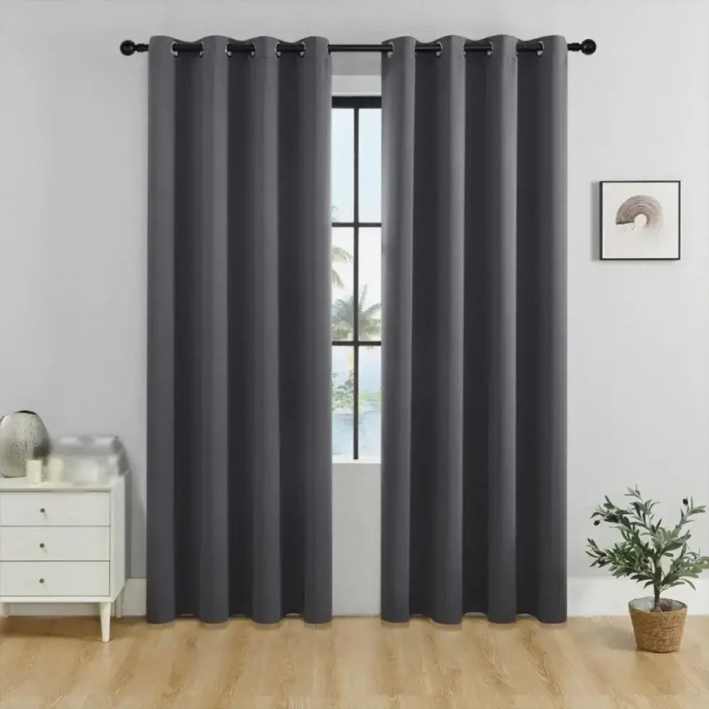 Coastal Cabana Australia 2x Blackout Curtains Eyelet, Pair, 100% Blockout, Bedroom