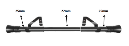 Curtain Rod Set Extendable Single and Double Rod 3.0M Black